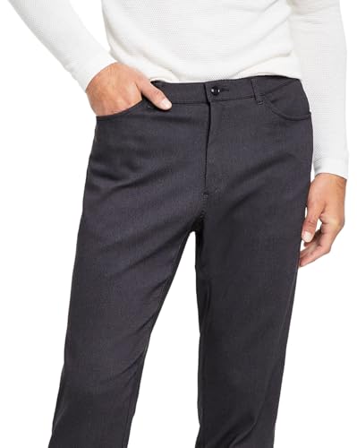 Tommy Hilfiger Mens TH Flex Twill Stretch Casual Trouser Pants, Grey, 38W x 33L4
