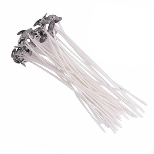 Mechas para velas de algodón y metal 20 cm 20 pcs miniatura 5