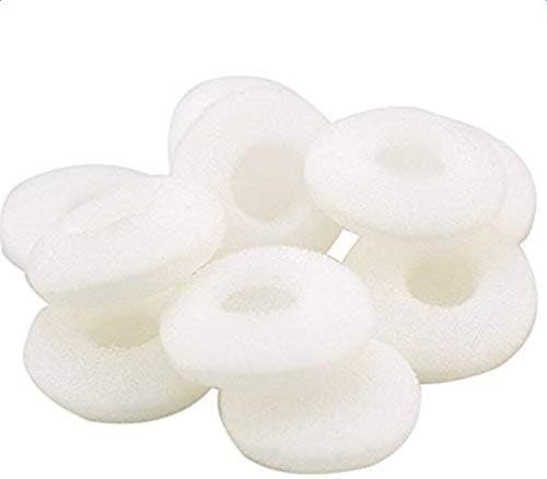 FREEDALE 12 Pack Foam Earbud Earpad Ear Bud Pad Replacement Sponge Covers for Earphone, MP3 MP4 Ipod Iphone Itouch Ipad Headsets - White