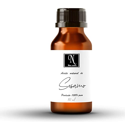 NORA CAMBER Aceite de Sésamo 100% Natural. Para masajes, acné, desmaquillante, hidratante pieles secas. 100 ml y 150 ml. Favorece un cabello saludable. Ideal para aliño en platos tradicionales Cover
