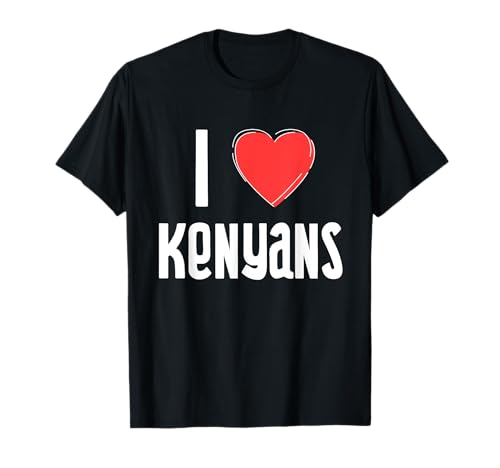 Photo de J'aime la nationalité kenyane T-Shirt