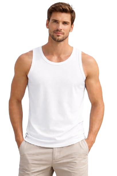 Men's Sleeveless Cotton Vest-picture-38