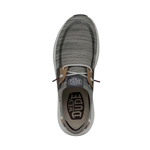 HEYDUDE Men's Sirocco Grey Mix Size 10 | Men's Loafers | Men's Slip On Shoes | Comfortable & Light-Weight2