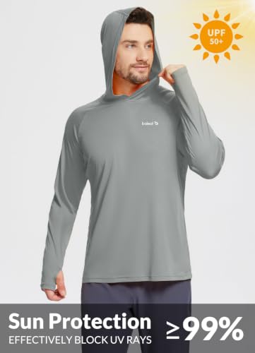 baleaf Mens Fishing Sun Shirts Long Sleeve Rash Guard Hoodies