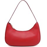 Fashion shoulder Bag for Women's Cute Hobo Tote Handbag Mini Clutch Underarm Purse for Daily Use/Work/Travel/Casual Outings (Red)