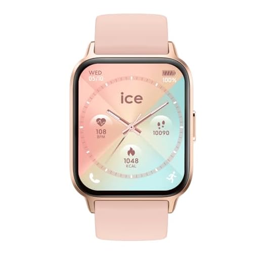 Ice-Watch - ICE fit 1.0 Rose-gold Nude AMOLED - Montre connectée rose-gold avec bracelet en silicone - 024305 (1.78 pouces)