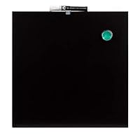 U Brands Magnetic Chalkboard, 14\"x14\", Frameless, Premium Matte Surface, includes Marker and Magnet