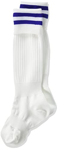 [エー・ディー・ワン] サッカー ソックス フットサル フットボール ストッキング 抗菌防臭 吸汗速乾 メンズ 子供 キッズ ジュニア 靴下 スポーツ ADS ホワイト/ブルー 19-21cm