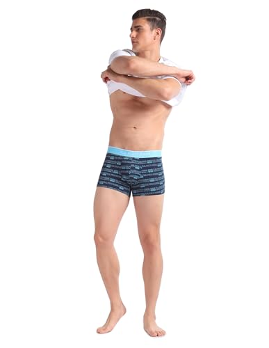 Image of U.S. Polo ASSN. Mens OET01 Mid Rise Printed Underwear Trunks - Pack of 3