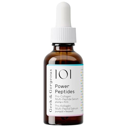 Geek & Gorgeous Power Peptides Serum – Hochwirksames Anti-Aging Serum mit Multi-Peptiden – Strafft die Haut, reduziert Falten & verbessert Spannkraft – Fördert Kollagenproduktion – 30 ml