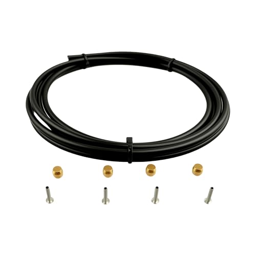 Hydraulic Bike Brake Cable Hose Kit 2500mm for Shimano BH59 M355,M395,M445,M446,M447,M315,M505,System,Included 4 Bicycle Brake Olives and 4 Brass Connecting Inserts