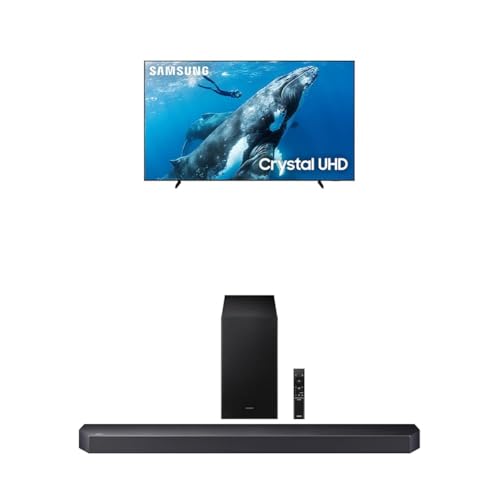 Image of Samsung 98-Inch Class 4K Crystal UHD DU9000 Series HDR Smart TV, Object Tracking Sound Lite (UN98DU9000, 2024 Model) + Samsung Q-Series Soundbar HW Q600F 3.1.2 ch Subwoofer (2025 Model)