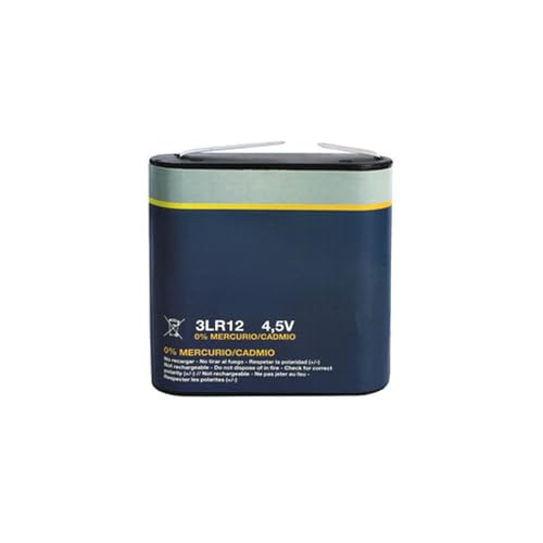 Pila alcalina 3LR12, 4.5V, Blister 1 Unidad, Ideal para Dispositivos electrónicos y Juguetes.
