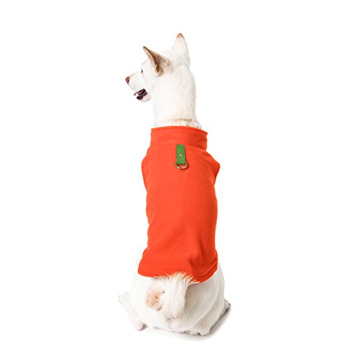 Image of Gooby Fleece Vest Dog Sweater - Pumpkin, X-Large - Warm Pullover Fleece Dog Jacket with O-Ring Leash - Winter Small Dog Sweater Coat - Cold Weather Dog Clothes for Small Dogs Boy or Girl (Pack of 2)