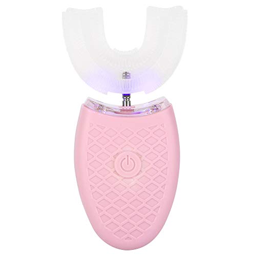 U-Shaped Electric Toothbrush, Automatic, 360° Whitening, Waterproof, Pink