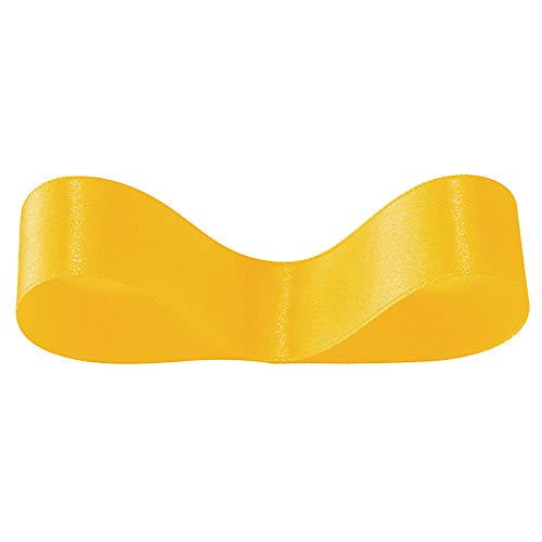 ヘッズ リボン 25㎜幅×20m巻 サンフラワー 1巻 サテン 片面 HEADS 2542R