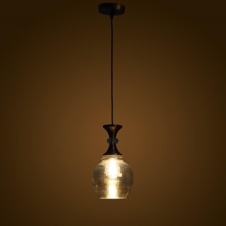 Image of ELIANTE by Jainsons Lights | Pez Gold Iron Hanging Lights - E27 Holder - Without Bulb - JS | Gold Iron Hanging Light | for Living Room, Bedroom, Hallway | E27 Holder | 3 Year Warranty