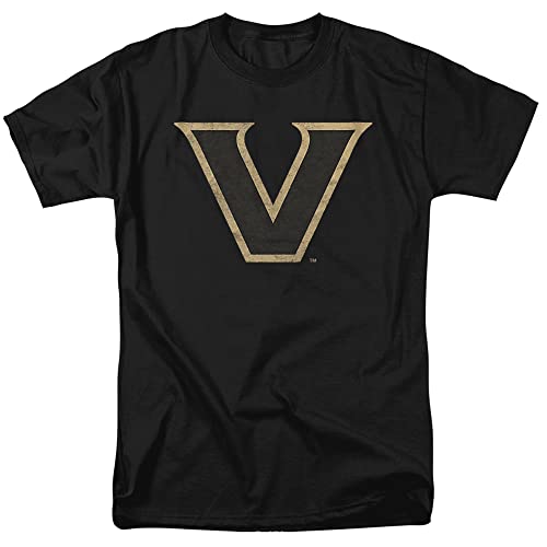 Vanderbilt University Official Primary Logo Unisex Adult T-Shirt Vanderbilt University Small