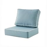 ARTPLAN 24x24 Deep Seat Patio Cushions for Outdoor Furniture,Extra 6 inch Thick,Back 18