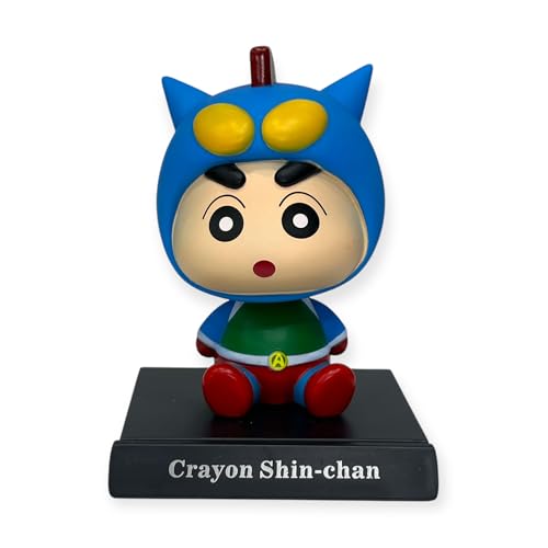 Image of AUGEN Shin Chan Action Kamen Action Figure Limited Edition Bobblehead with Mobile Holder for Car Dashboard, Office Desk & Study Table (Pack of 1)