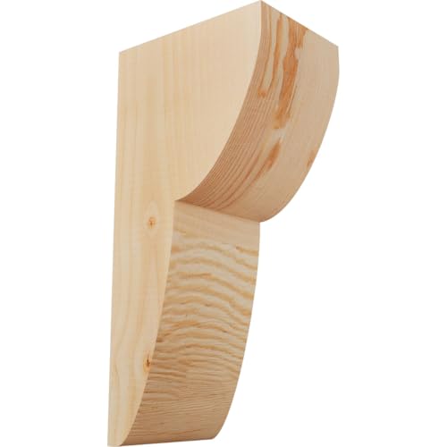 Ekena Millwork COR06X08X16CRE00SDF 5 1/2"W x 8"D x 16"H Crestline Smooth Corbel, Douglas Fir