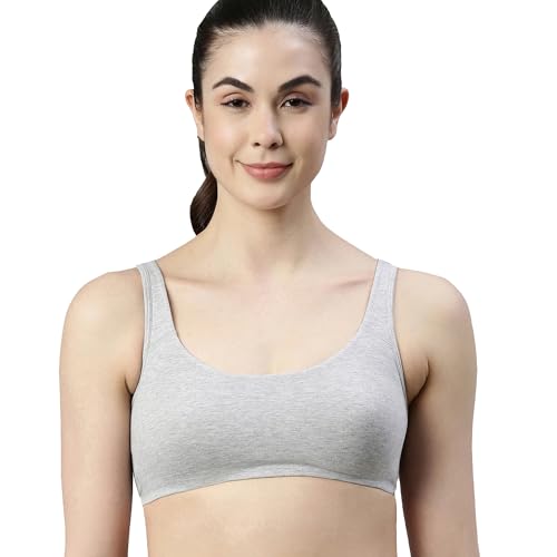 Image of Enamor Low Impact Women's Cotton Easy Everyday Bra - All Day Comfort Non Padded, Wirefree, High Coverage - SB06