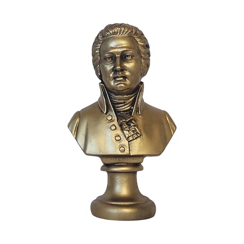 DadArt Mozart Bust Alabaster Sculpture Bronze Finish Statue 6.10