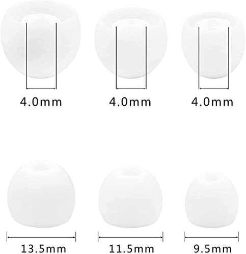 image for ALXCD Ear Tips for in-Ear Headphones, S/M/L Sizes 12 Pairs Soft Silico