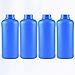 PRETYZOOM 4pcs 1l Wide Mouth Plastic Sample Bottles Sealed Chemical Containers Blue for Laboratory and Industrial Liquid Storage