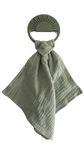 Image of Lovey Security Blanket - Muslin Baby Girl Lovey & Boy Lovie, Security Blanket, Essential Baby Gear, New Born Gifts - Teether, Soother, Unisex, Neutral, Versatile, Boho, Travel Size