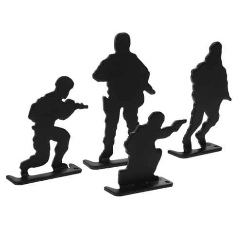 BESPORTBLE 4pcs Stainless Steel Shooting Targets for Precision Practice Marksmanship Training Tools Lightweight Compact for Indoor Outdoor Use