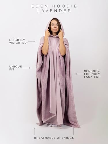 Image of FREE THE SHEEP Eden Hoodie - Oversized Weighted Hoodie Cloak with Ultra-Soft Faux Fur Liner
