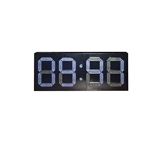 Cronómetro digital para exteriores resistente a la lluvia, caja de hierro, pantalla LED roja de 8 pulgadas, formato 88.88, para eventos deportivos, maratones y escalada (reloj blanco de 12 pulgadas, 1 unidad) miniatura 1