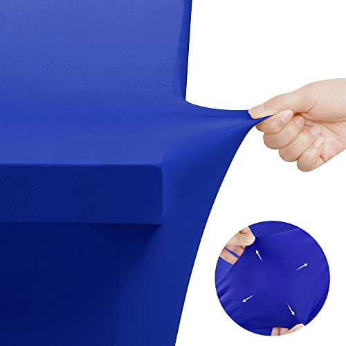 image for Utopia Kitchen Spandex Tablecloth 2 Pack [6FT, Royal Blue] Tight, Fitt