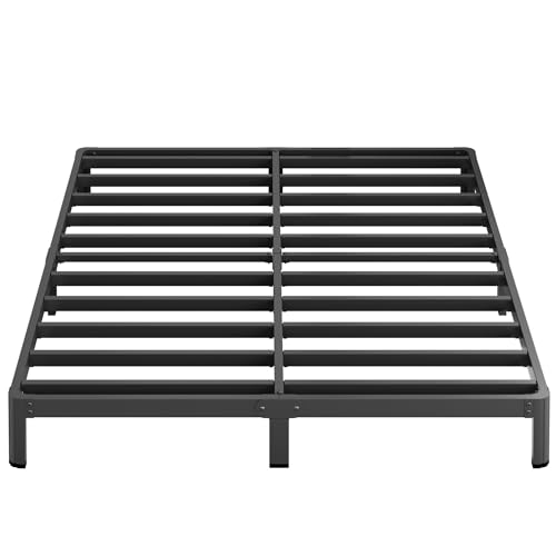 Yicensen 8 Inch King Bed Frame with Rounded Corner Legs Heavy Duty Metal King Size Platform Bed Frame No Box Spring Needed, Easy Assembly, Noise Free, Black.