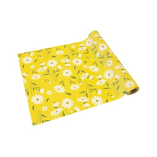 Tendances Fêtes - Chemin DE Table Toile Marguerite 28CMX4M Jaune
