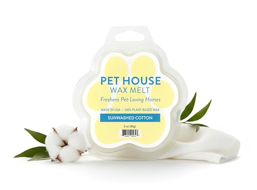 Image of Pet House Sunwashed Cotton Wax Melts - Long-Lasting Plant Based Fresh Linen Scented Wax Melts Pet Friendly Pack of 2