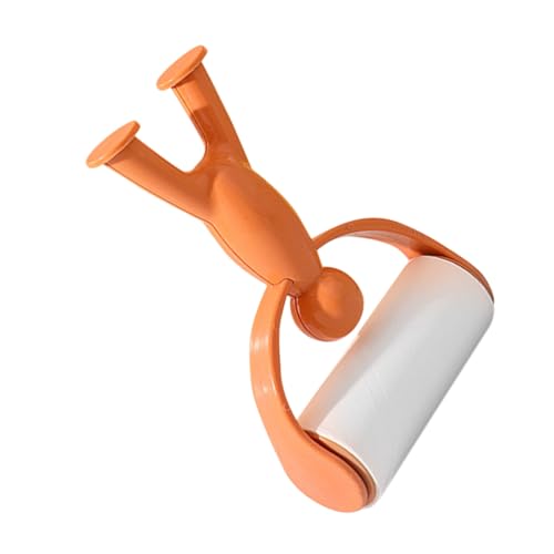 Happyyami Sticker Adhesive Roller from Pet Hair Brush Dog Hair Cleaning Pet Hair Pet Hair Broom Lint Fuzz Cleaner Sticky Pet Products for Cats Orange Plastic