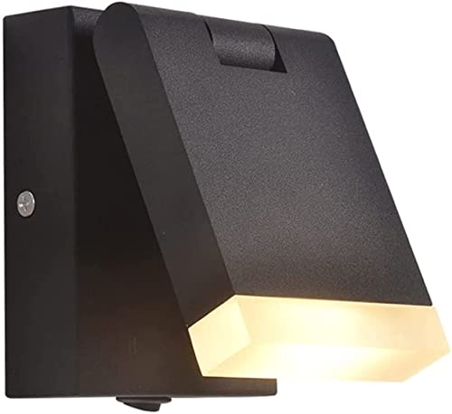 Lumière murale moderne LED noire applique intérieure avec câble et liseuse