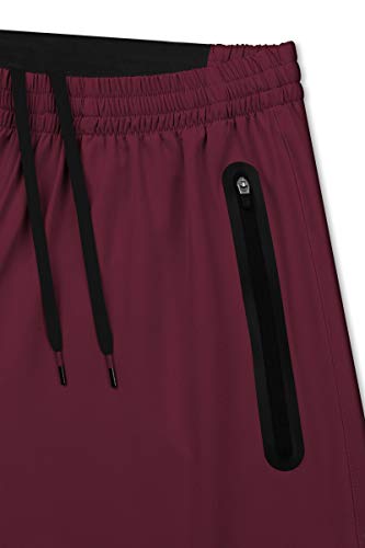 Tca Men's Elite Tech Lightweight Running Or Gym Training Shorts With Zip Pockets - Carmine Red, M #TOP2