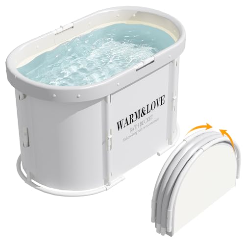Baignoire pliable pour douche, baignoire autoportante pour bain chaud et bain glacé, baignoire portable pour adultes et enfants...
