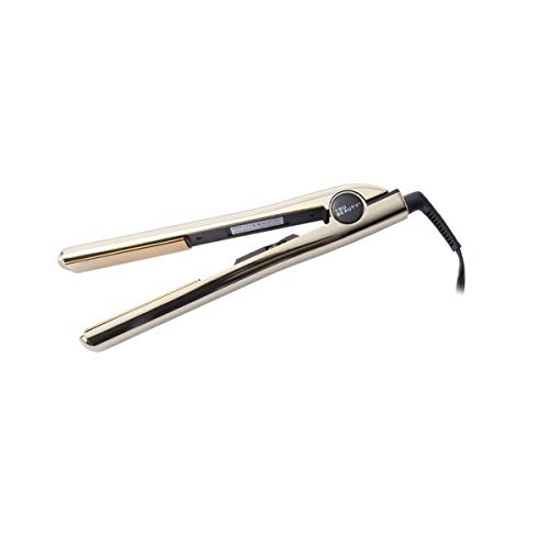 Tru Beauty, 2-In-1 Titanium Flat Iron, Adjustable Temperature Control, 1-inch Titanium Plate - Gold