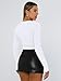 Trendy Queen Womens Long Sleeve T Shirts Fall Fashion 2025 Basic Crop Tops Going Out Workout Outfits Y2k Clothes Pink Flower XS