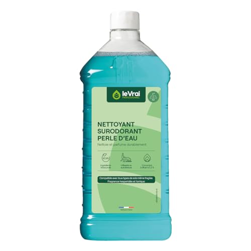 LE VRAI PROFESSIONNEL - Détergent Parfumant - Nettoyant Surodorant Perle d'eau - Jusqu’à 100 Lavages - Fabrication Française - Flacon 1 L