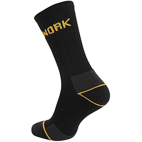 CTL COMFORT WITH QUALITY 5 Pair pack Men's Heavy Duty Cushion Cotton Rich Winter Warm Black Work Socks UK Size 6-11 Cover