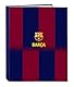 Safta F.C. Barcelona 1. Team 25/26, Ordner mit 4 Ringen, ideal für Kinder verschiedener Altersgruppen, bequem und vielseitig, Qualität und Widerstandsfähigkeit, 26,5 x 33 cm, blau/granate, M, Casual