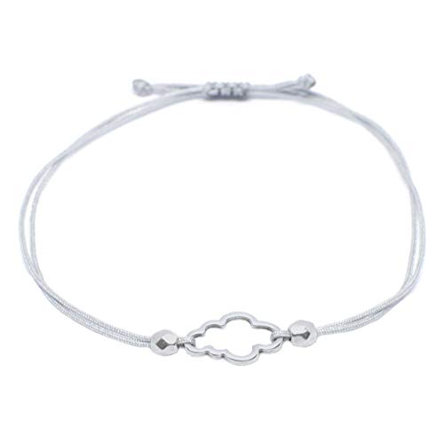 selfma Deje welry Nubes Pulsera Platau00a0u0096u00a0Gris Handmadeu00a0u0096u00a0Tamaño Ajustable