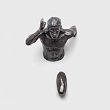 WQQLQX Statue Laufende Figur Statue Dekoration Wand hängen laufe Harz skulptur Wohnzimmer Hintergrund Home Sport Figur Handwerk anhänger Statuette Skulpturen (Color : B)