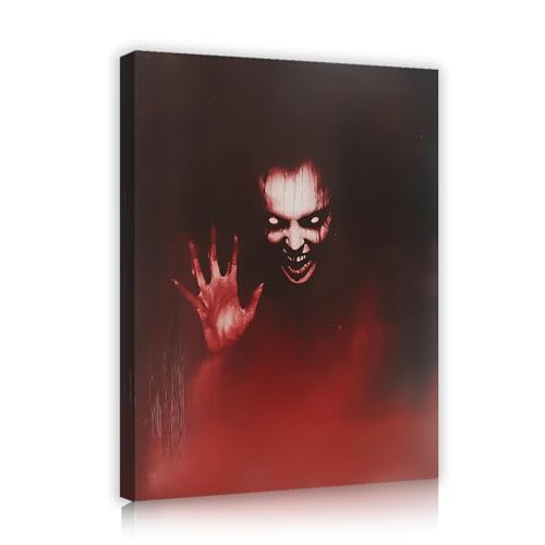 Impression murale sur toile Horreur Halloween CHERHERART Bonjour obscurité pour déco de bar 45x60cm