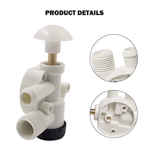 Image of RV Toilet Water Valve Assembly 385314349 Camper Trailer Toilet Repair Kit for Dometic Sealand EcoVac Vacuflush Pedal Flush Toilets Leak Resistant